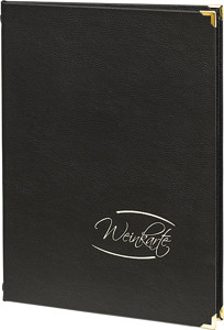 Zeige Details für Weinkarte Cordula DIN A4 Schwarz  Bild von Weinkarte Cordula DIN A4 Schwarz